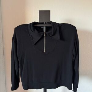 Loft Black Women's Zip-Up Top